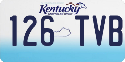 KY license plate 126TVB
