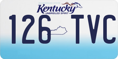KY license plate 126TVC