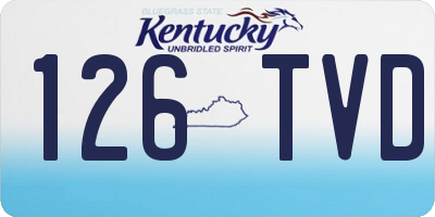 KY license plate 126TVD