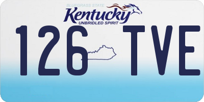 KY license plate 126TVE