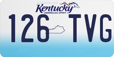 KY license plate 126TVG