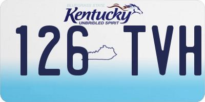 KY license plate 126TVH
