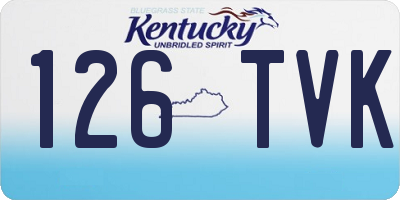 KY license plate 126TVK