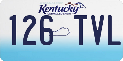 KY license plate 126TVL
