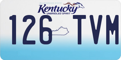 KY license plate 126TVM