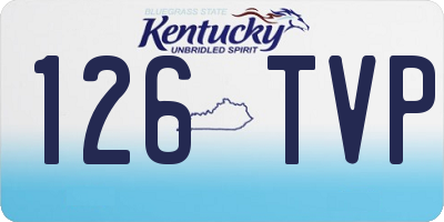 KY license plate 126TVP
