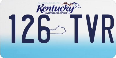 KY license plate 126TVR