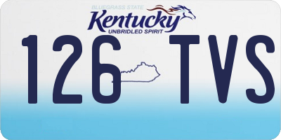 KY license plate 126TVS
