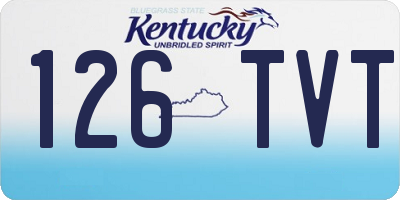 KY license plate 126TVT