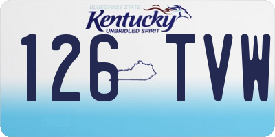 KY license plate 126TVW