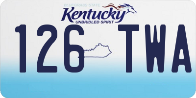 KY license plate 126TWA