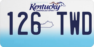 KY license plate 126TWD