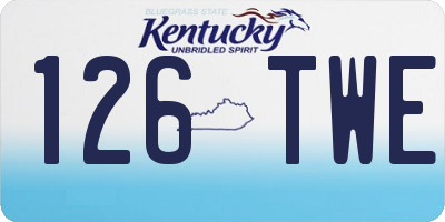 KY license plate 126TWE