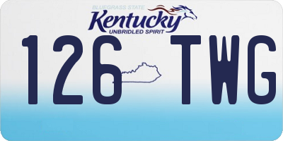 KY license plate 126TWG