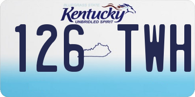 KY license plate 126TWH