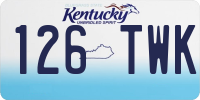 KY license plate 126TWK