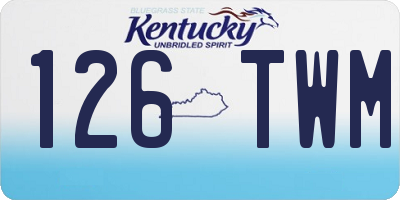KY license plate 126TWM
