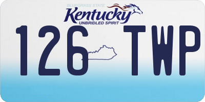 KY license plate 126TWP
