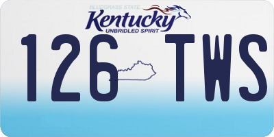 KY license plate 126TWS