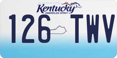KY license plate 126TWV