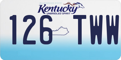 KY license plate 126TWW