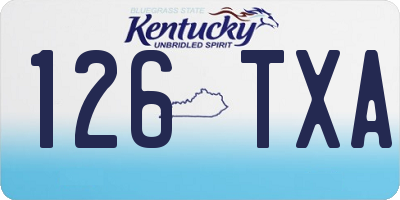 KY license plate 126TXA