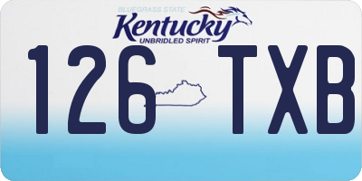 KY license plate 126TXB