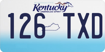 KY license plate 126TXD