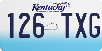 KY license plate 126TXG