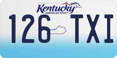 KY license plate 126TXI