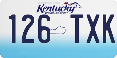 KY license plate 126TXK
