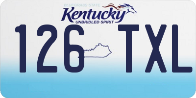 KY license plate 126TXL