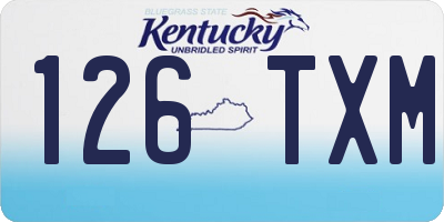 KY license plate 126TXM