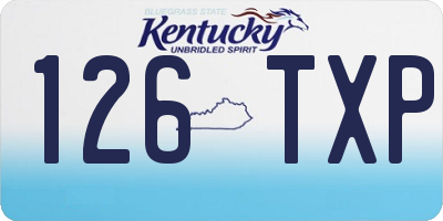 KY license plate 126TXP