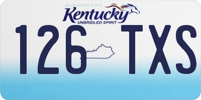 KY license plate 126TXS