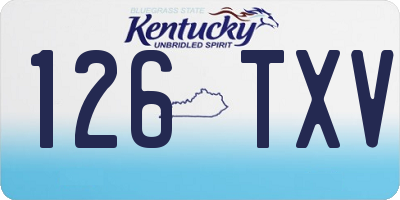 KY license plate 126TXV