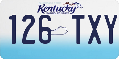 KY license plate 126TXY
