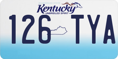KY license plate 126TYA
