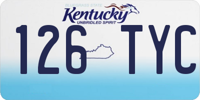 KY license plate 126TYC