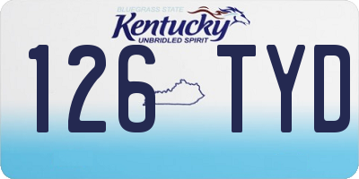 KY license plate 126TYD
