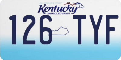 KY license plate 126TYF