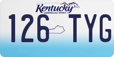 KY license plate 126TYG