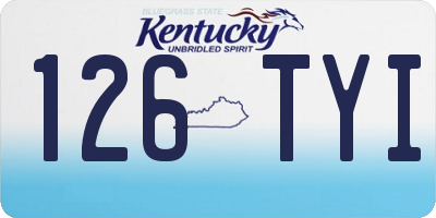 KY license plate 126TYI