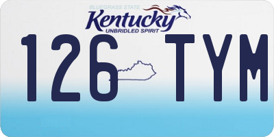 KY license plate 126TYM