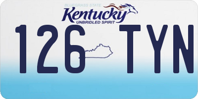 KY license plate 126TYN