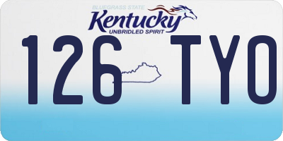 KY license plate 126TYO