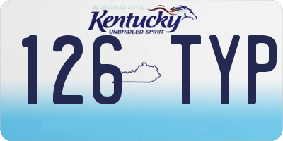 KY license plate 126TYP