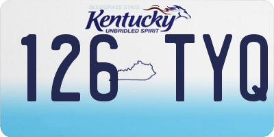 KY license plate 126TYQ