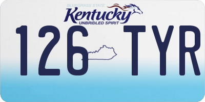 KY license plate 126TYR