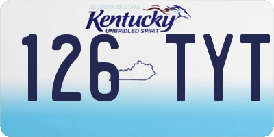 KY license plate 126TYT